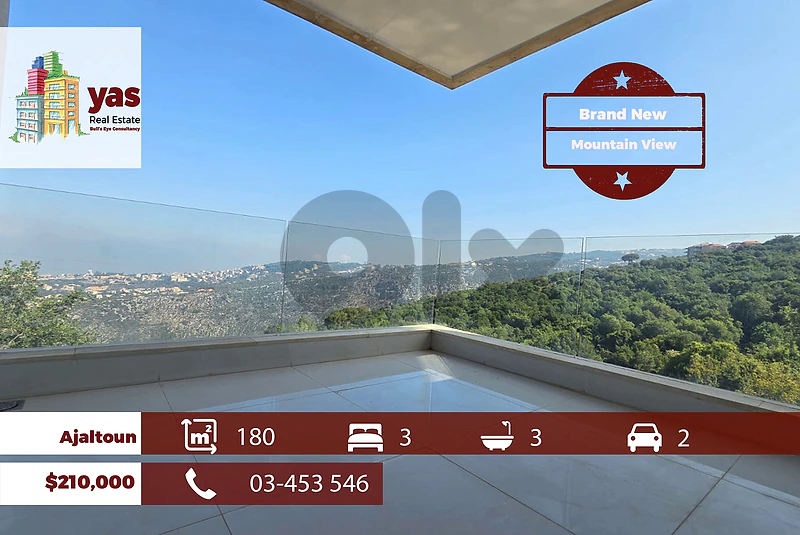 Ajaltoun 180m2 | Brand New | Mountain View | Prime Location | TO