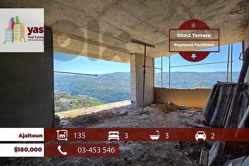 Ajaltoun 135m2 | 50m2 Terrace | Payment Facilities | Mountain View |TO Ajaltoun 135m2 | 50m2 Terrace | Payment Facilities | Mountain View |TO