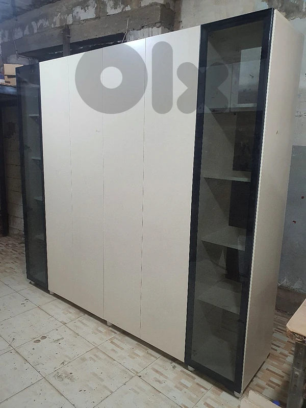 new costumes wardrobes 6 doors with glass high quality