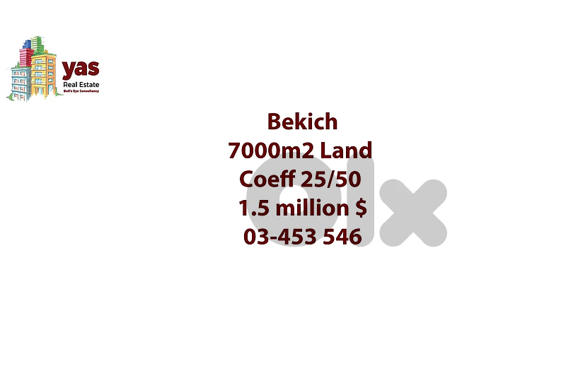 Bekich 7000m2 | Land | Coeff 25/50 | Ideal Investment | HN
