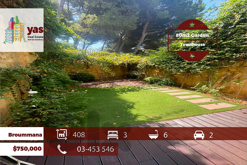 Broummana 408m2 | 80m2 Terrace | Mountain View | Townhouse | TCH