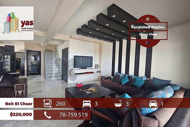 Beit El Chaar 260m2 | Furnished Duplex | Decorated | Open View | OH