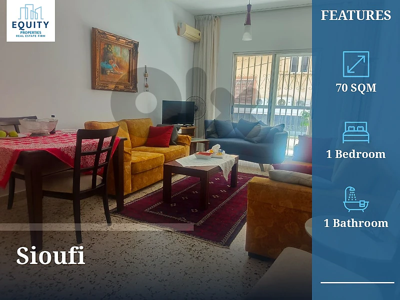 Furnished 70 SQM Apartment For Rent In Sioufi #HT10885