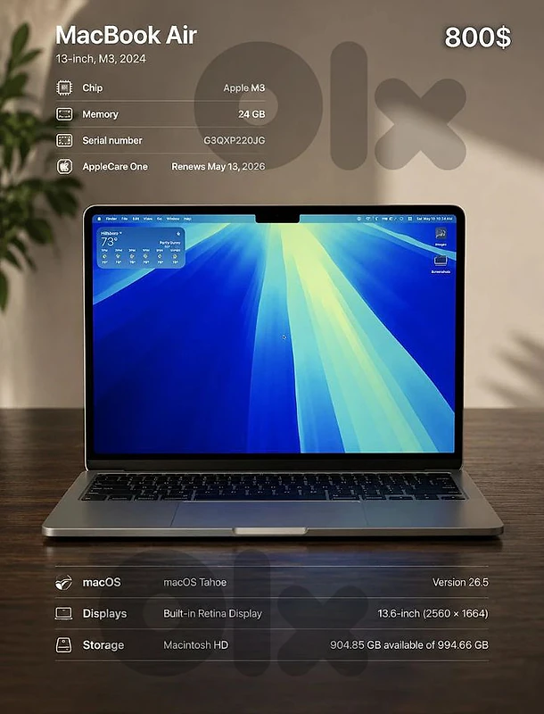 apple MacBook air m3