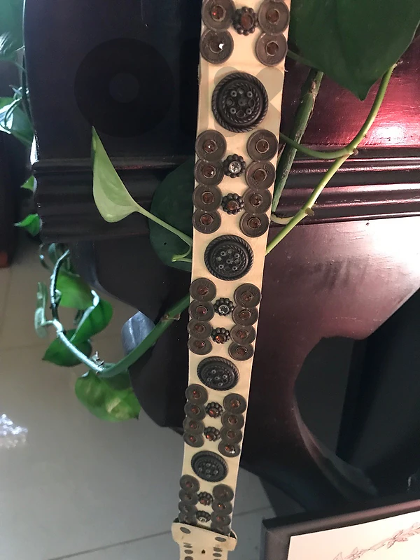 real leather creamy belt