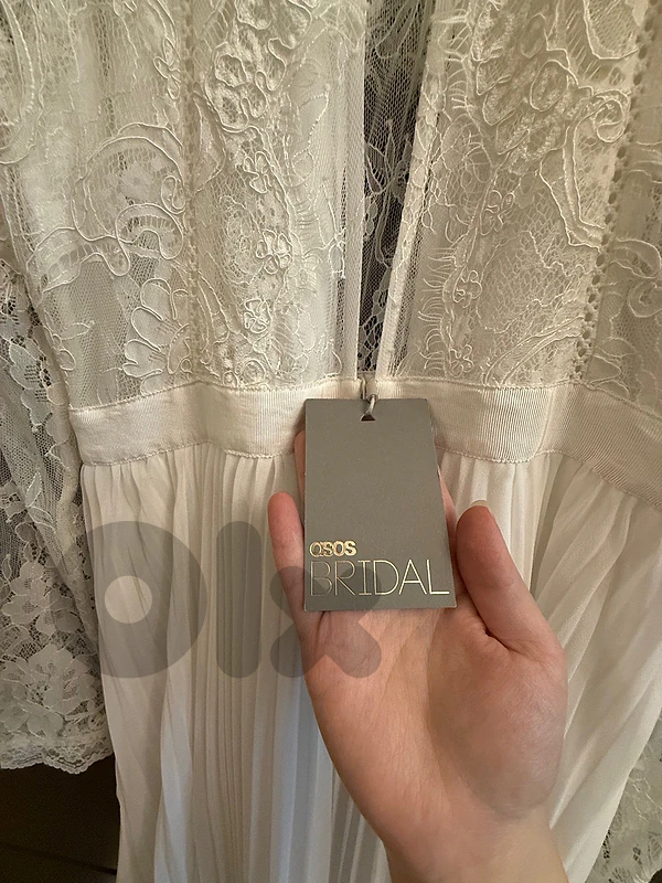 white bridal simple dress new
