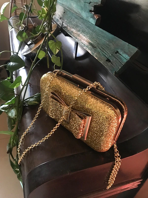 new gold shiny bag