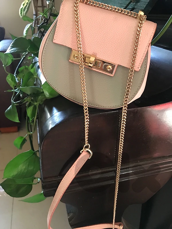 new leather colored mini handbag