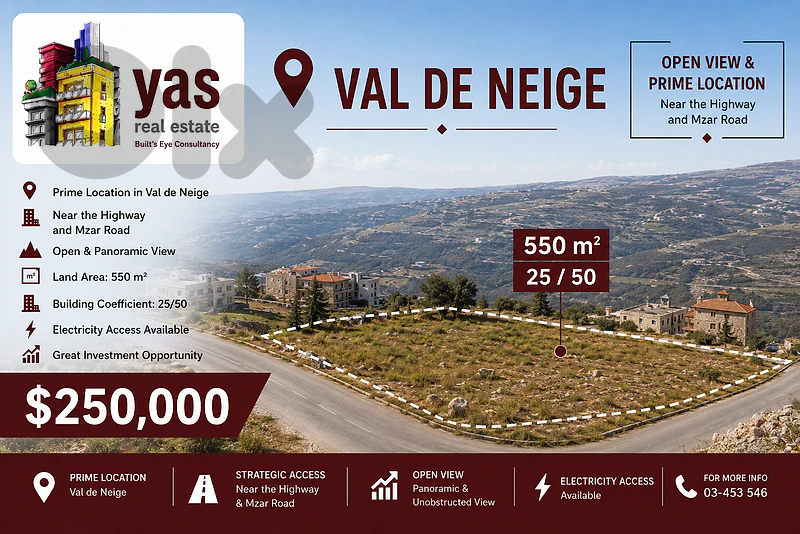 Val De Neige 550m2 | Land | Coeff 25/50 | Road Access | WA