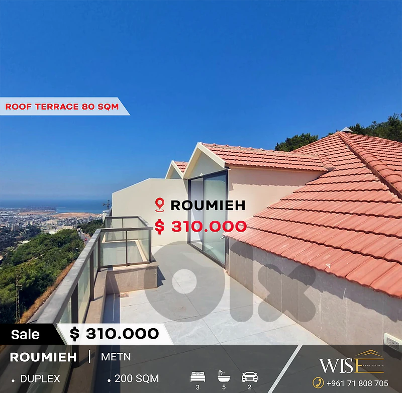 🏡 200 SQM Duplex for SALE in Roumieh!