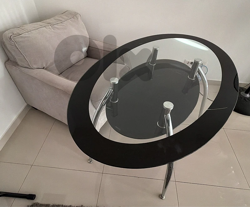 work table and couch