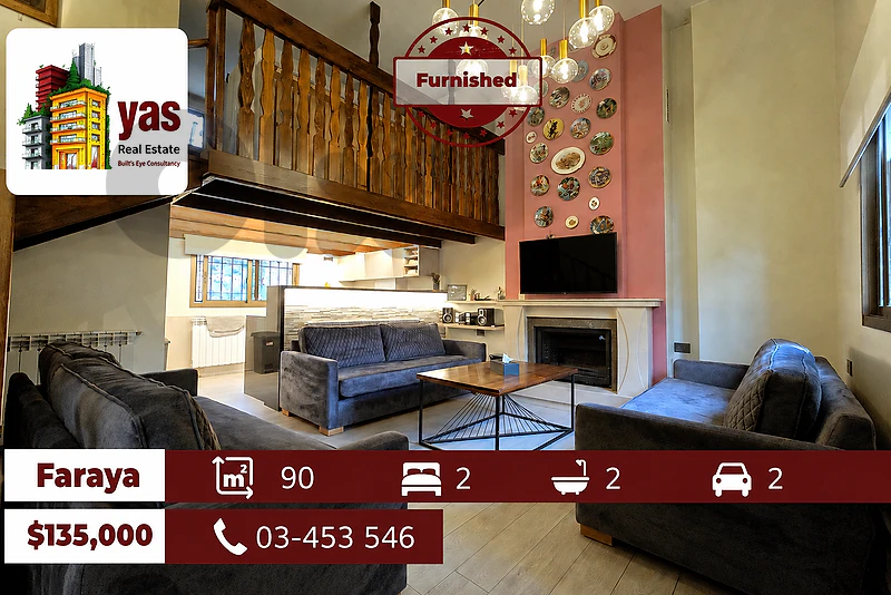 Faraya 90m2 | Chalet Duplex | Decorated | Furnished | View | DA |