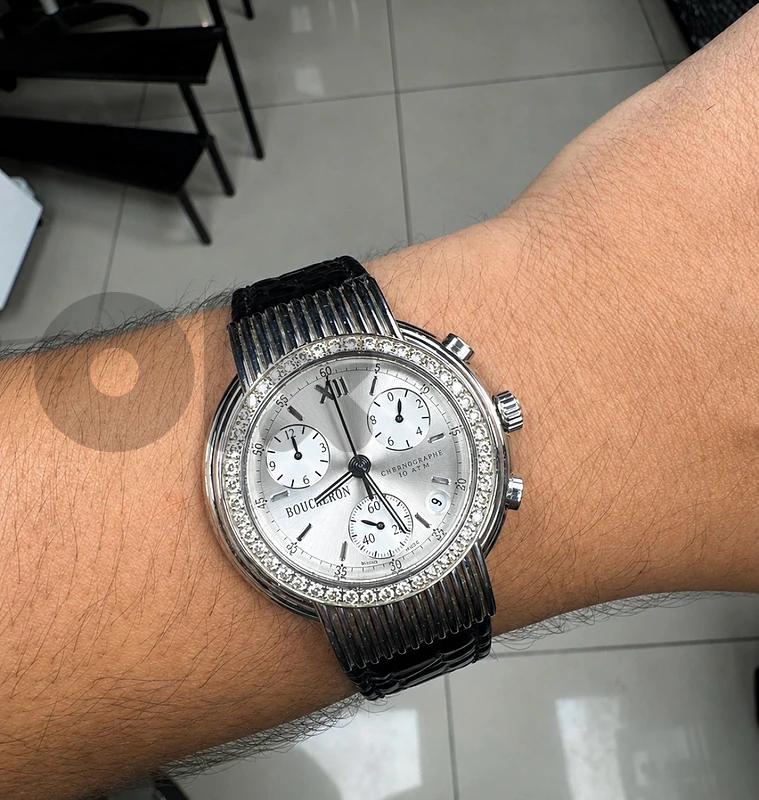 boucheron solis chronoghraph diamond bazel 1100$
