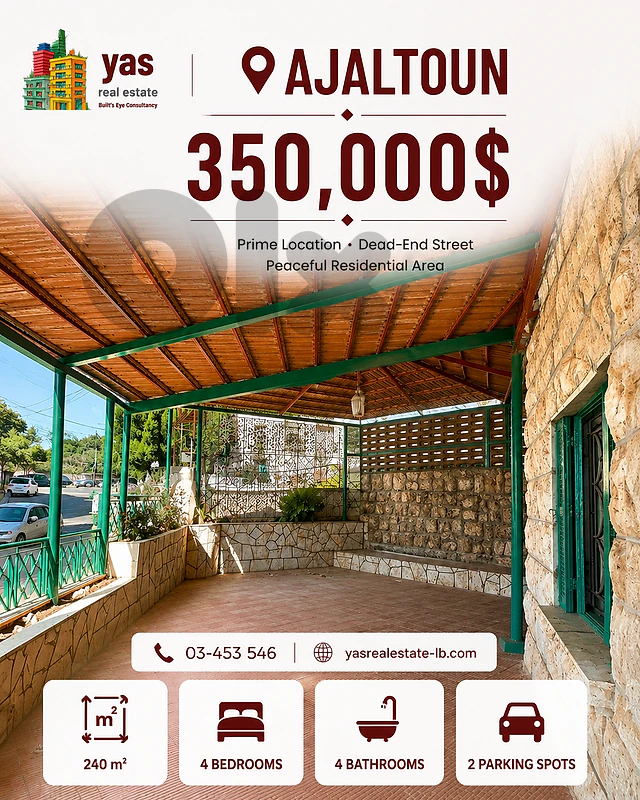 Ajaltoun 240m2 | House | Prime Location | Excellent Condition | TT