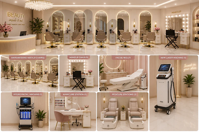 FULLY EQUIPPED LADIES SALON & SPA FOR RENT IN HAMRA | HAMR-208