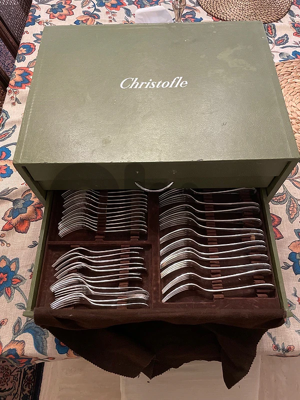 Christofle silver plated cutlery 110 pieces