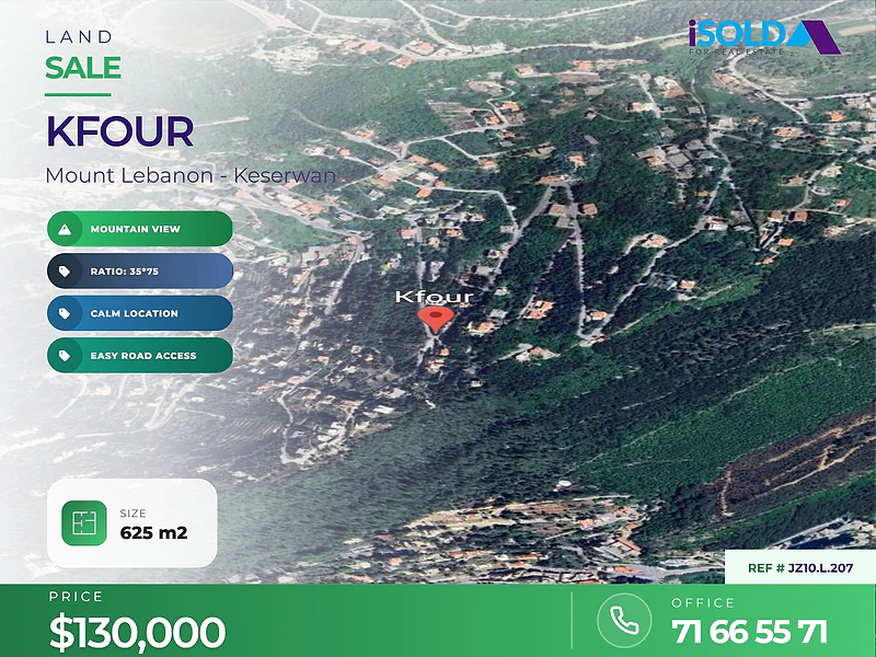 Easy Road Access - A 625 m2 land for sale in kfour