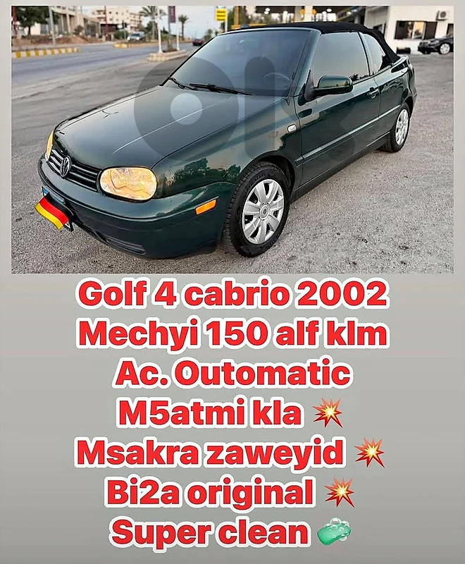 Volks wagen golf 4	2002
