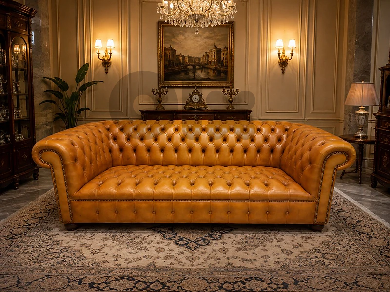 sofa chesterfield original England real leather