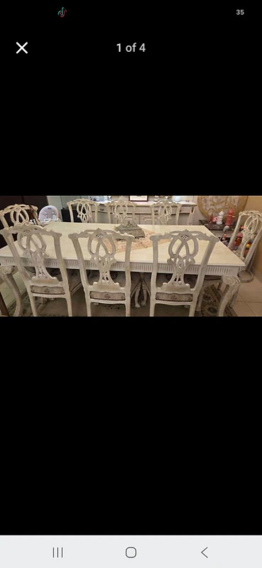 8 chairs table