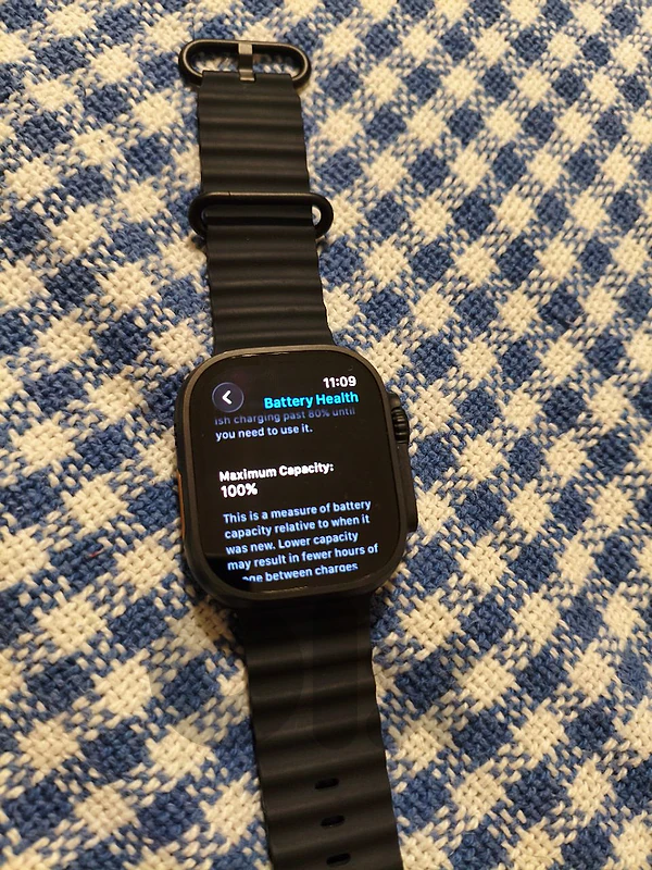 Apple watch ultra 2 100% battery health