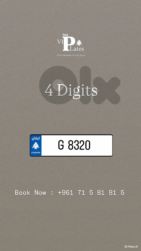961 vip plates 71 5 81 81 5