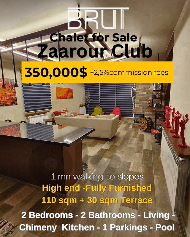Stunning High end chalet for salenin Zaarour club for Sale