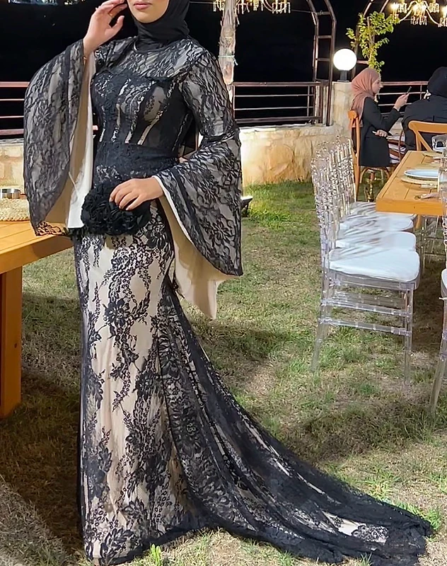 lace evening dress