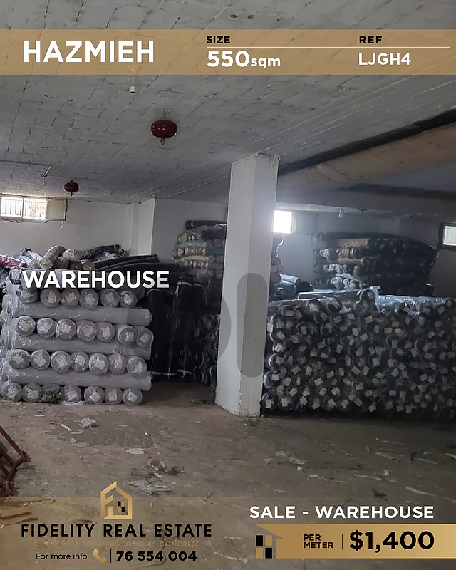 Warehouse for sale in Hazmieh LJGH4 مستودع للبيع  في حازمية