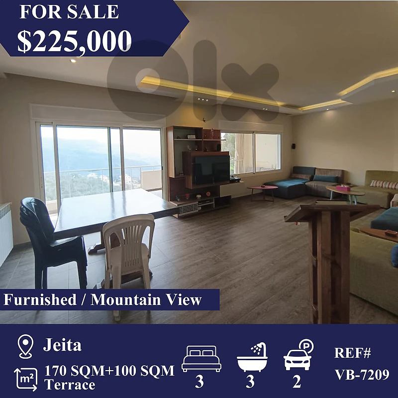 vb-7209 Apartment for sale in Jeita شقة للبيع في جعيتا