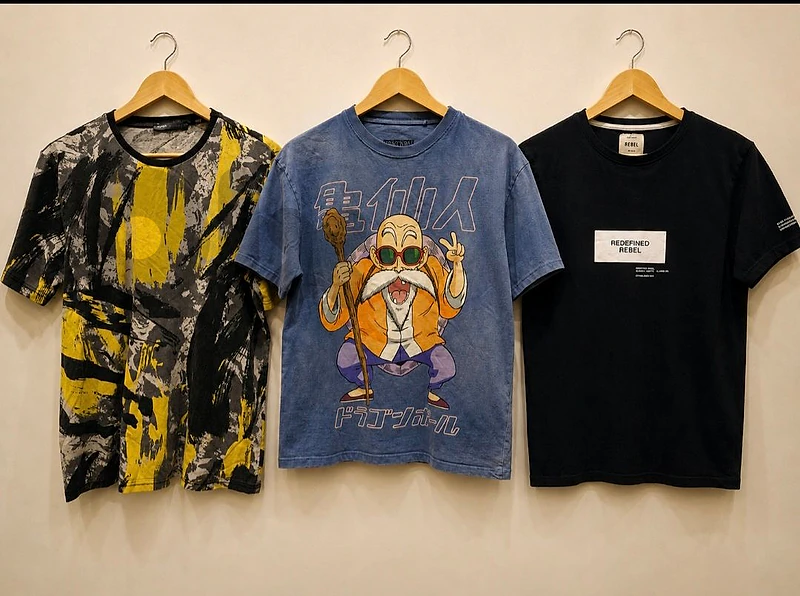 3 TSHIRTS: Pull & Bear, Koton, Redefined Rebel