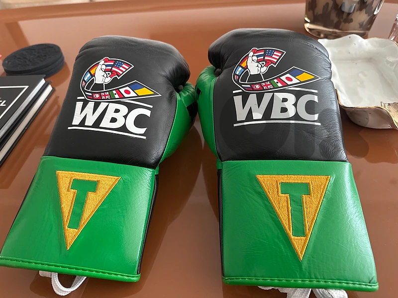 WBC 10oz Boxing Gloves – Green & Black | Excellent Condition
