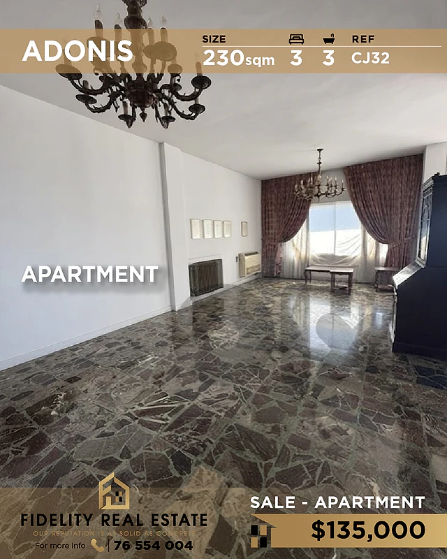 Apartment for sale in Adonis CJ32 شقة  للبيع في أدونيس