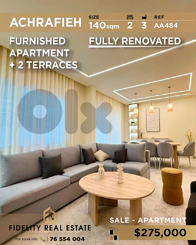 Apartment for sale in Achrafieh AA484 شقة  للبيع في الأشرفية