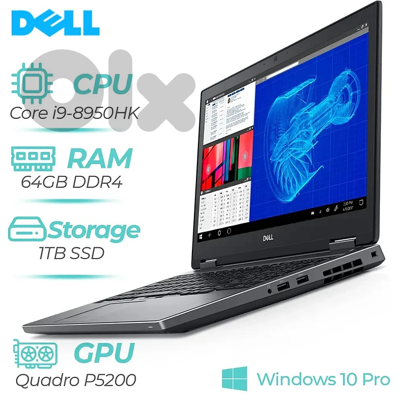Workstation DELL core i9 64GB 1tb NVIDIA 16GB DEDICATED Workstation DELL core i9 64GB 1tb NVIDIA 16GB DEDICATED