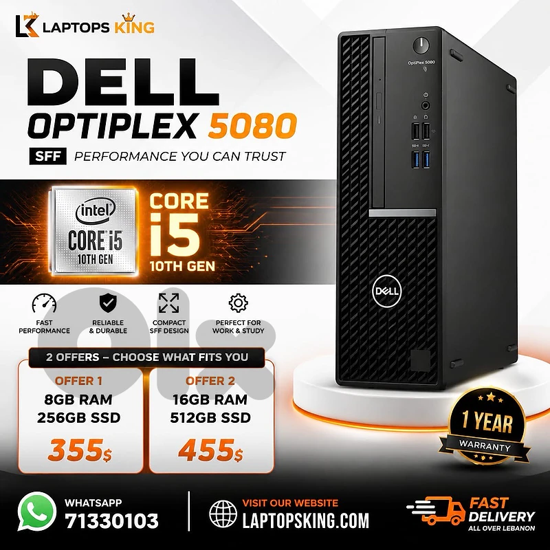 Dell OptiPlex 5080 SFF Desktop PC | Core i5 10th Gen Dell OptiPlex 5080 SFF Desktop PC | Core i5 10th Gen