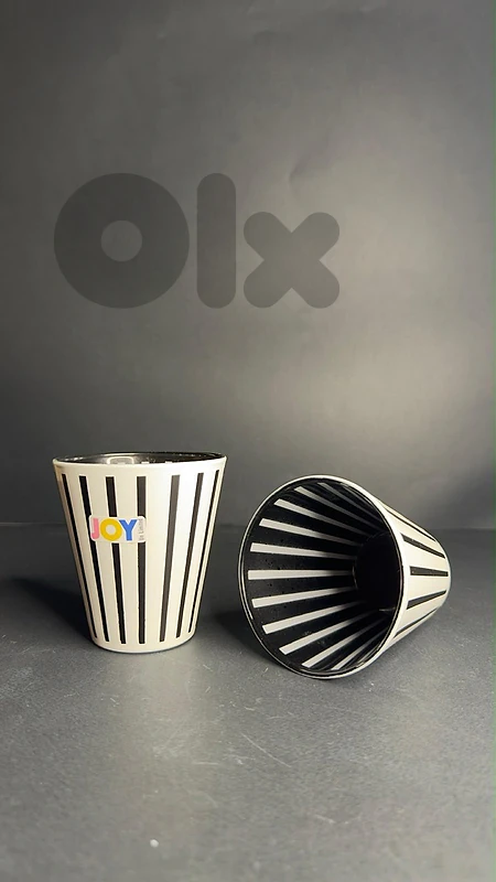 white and black striped glasses