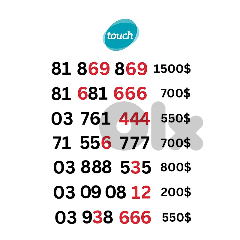 mtc touch prepaid special sim card numbers