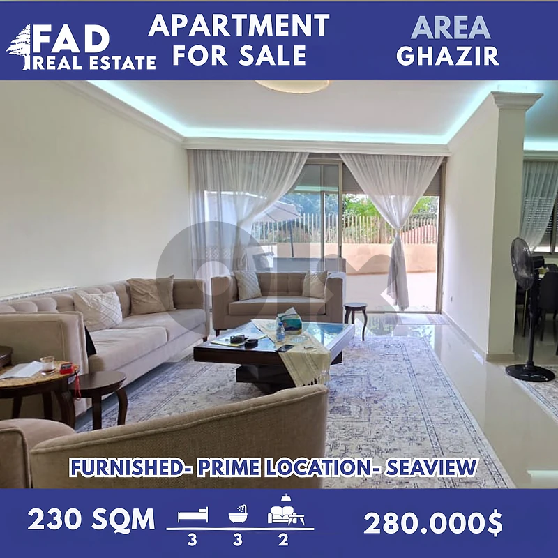 Apartment For Sale in Ghazir شقة للبيع في غزير