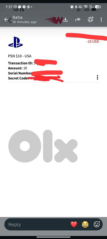 10$ USA ps gift card