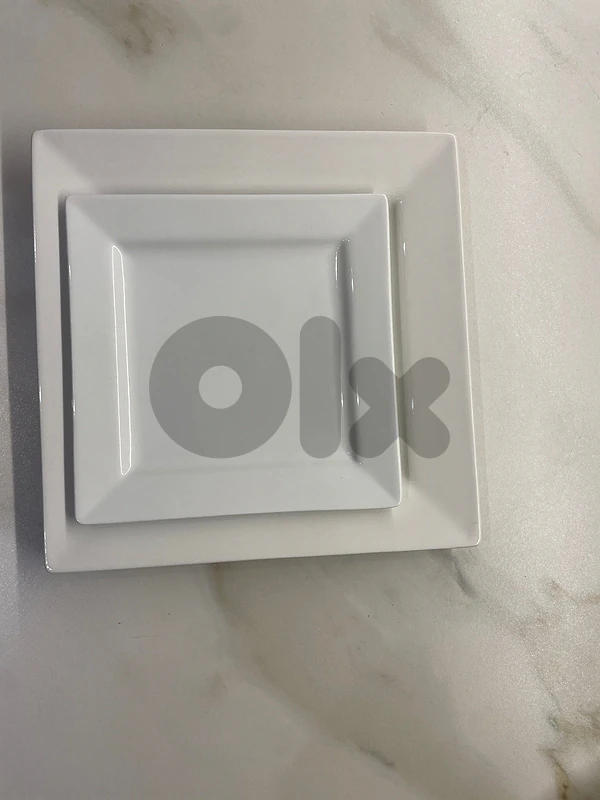 White porcelain plates