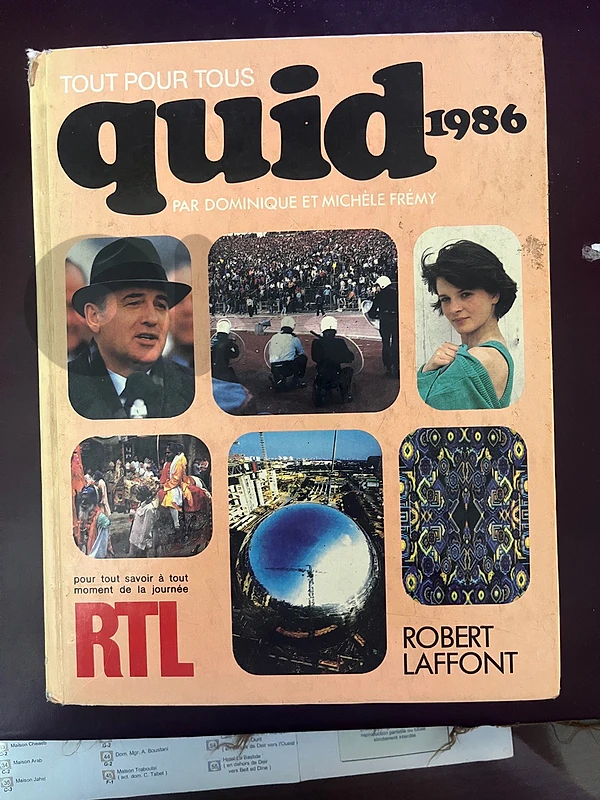Livre vintage - Encyclopédie Quid 1986 - Dominique et Michèle Frémy
