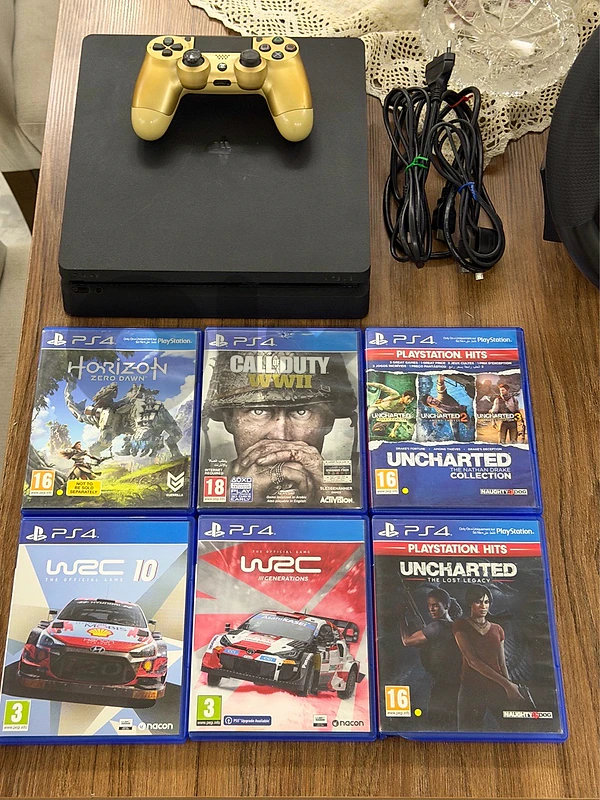PS4 Slim & Controller + 6 PS Games