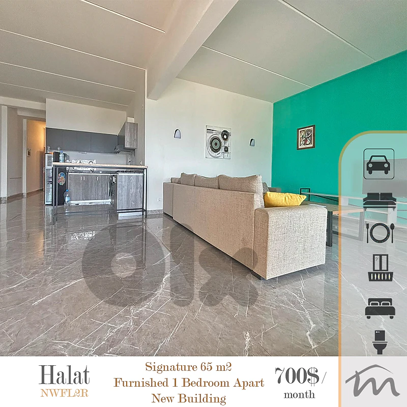 Halat | Furnished-Equipped 65m² 1 Bedroom Apartment | Open Sea View
