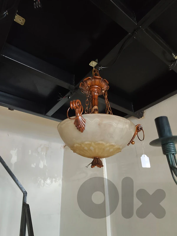 Art nouveau Floral Glass Flush Mount ceiling lamp
