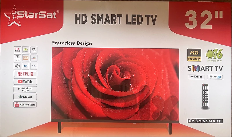 SMART TV starsat بعدو مش مفتوح من العلبة