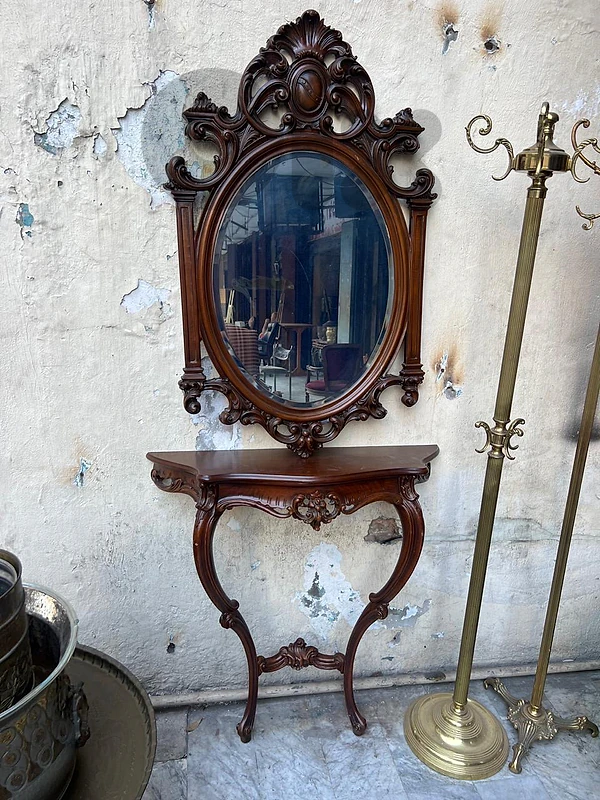 frensh consol antique كونسول فرنسي ناعم مع مراي ولا اروع سعر لقطة