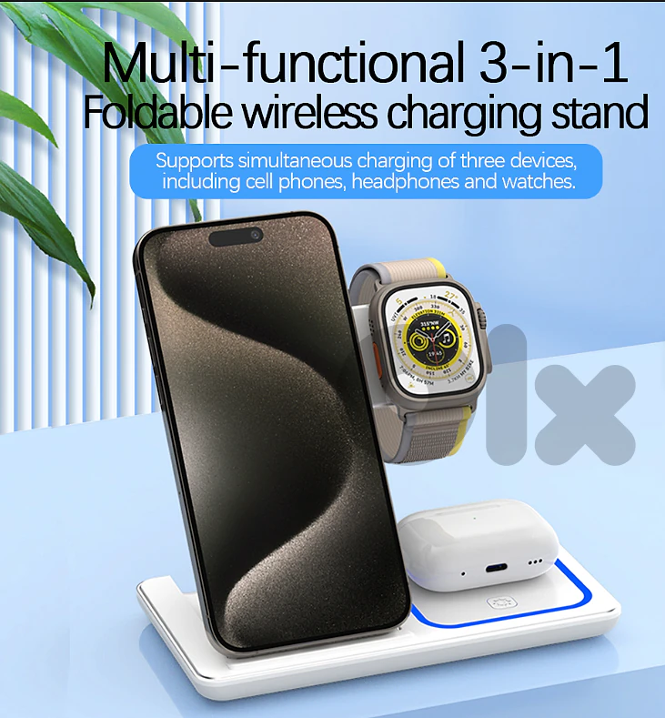 3 in 1 Multifunction Fast Wireless Charging Stand