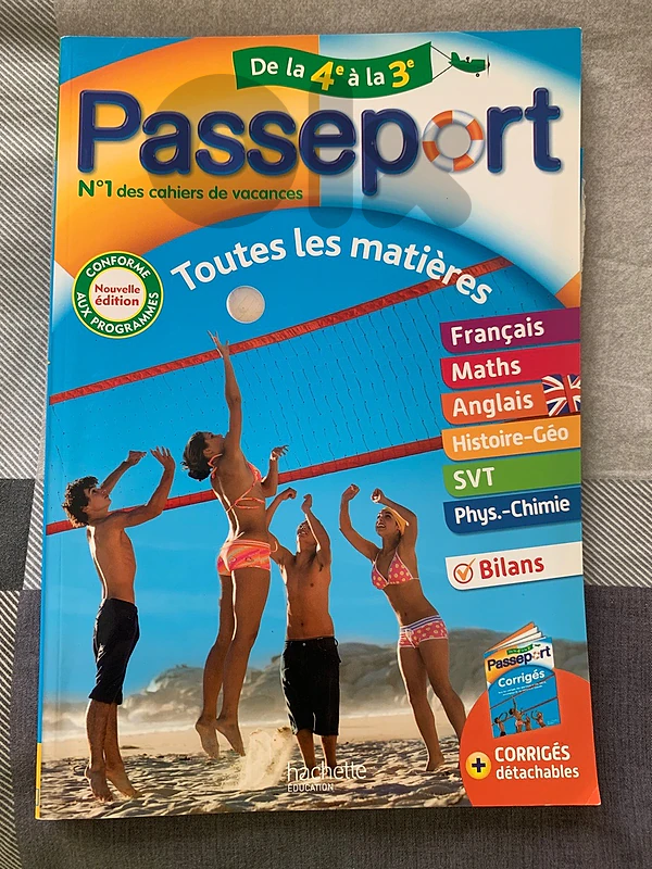 Cahiers de vacances Passeport 4 à la 3 eme