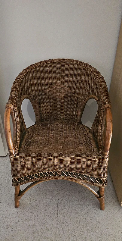 2 bamboo chairs